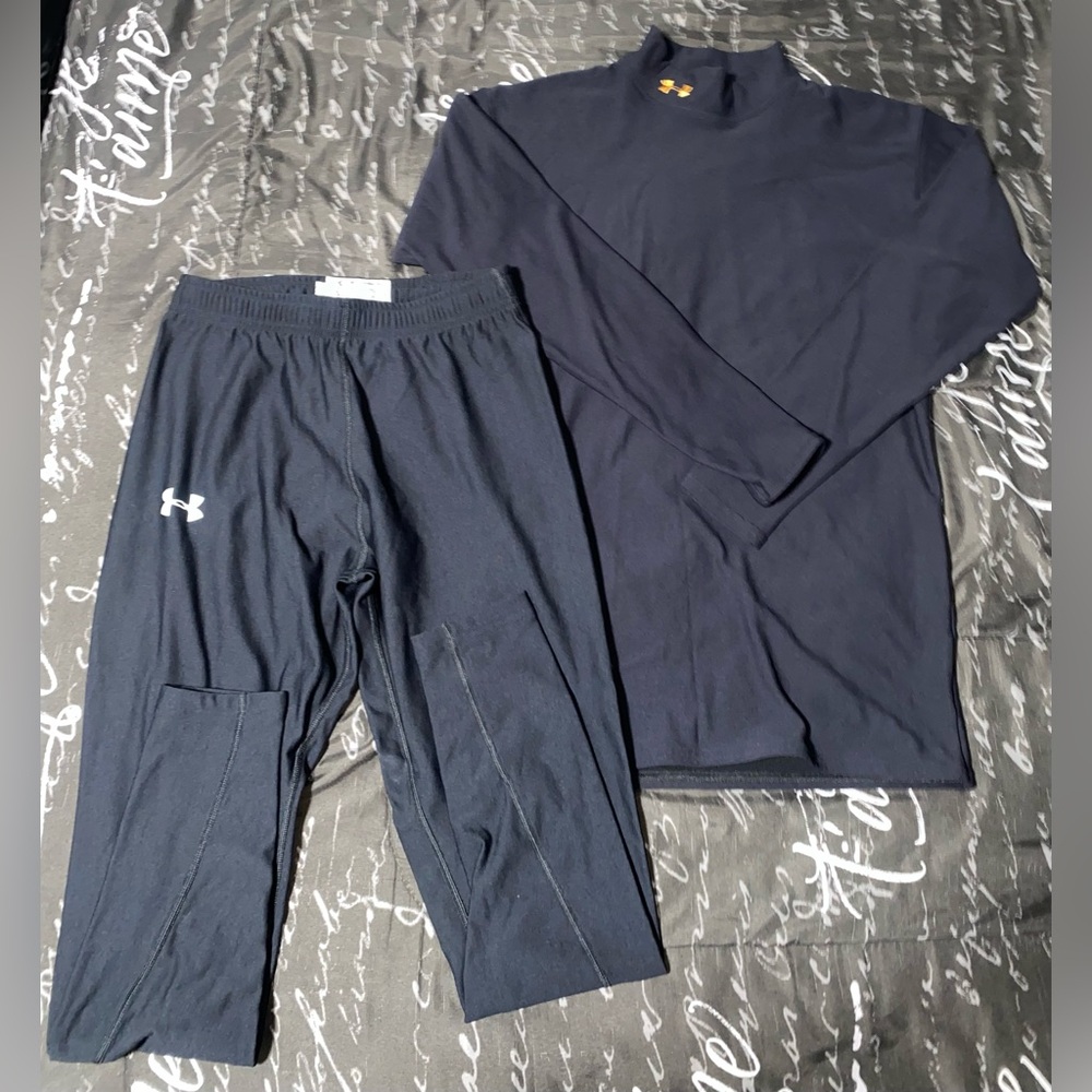 Under Armour Thermal Compression Shirt & Pants Set Youth Large, Cold Gear